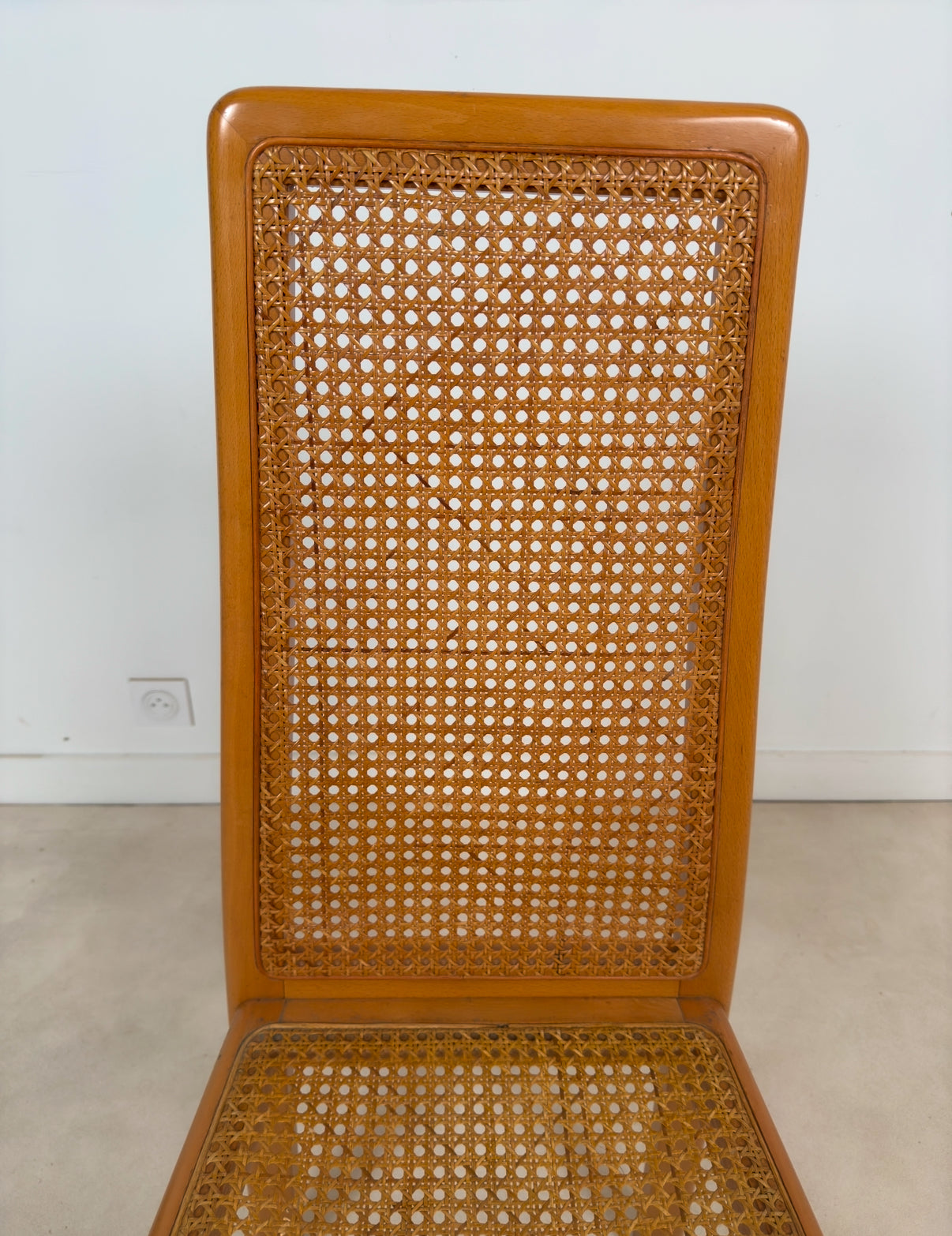 Ensemble de 6 chaises cannées italiennes