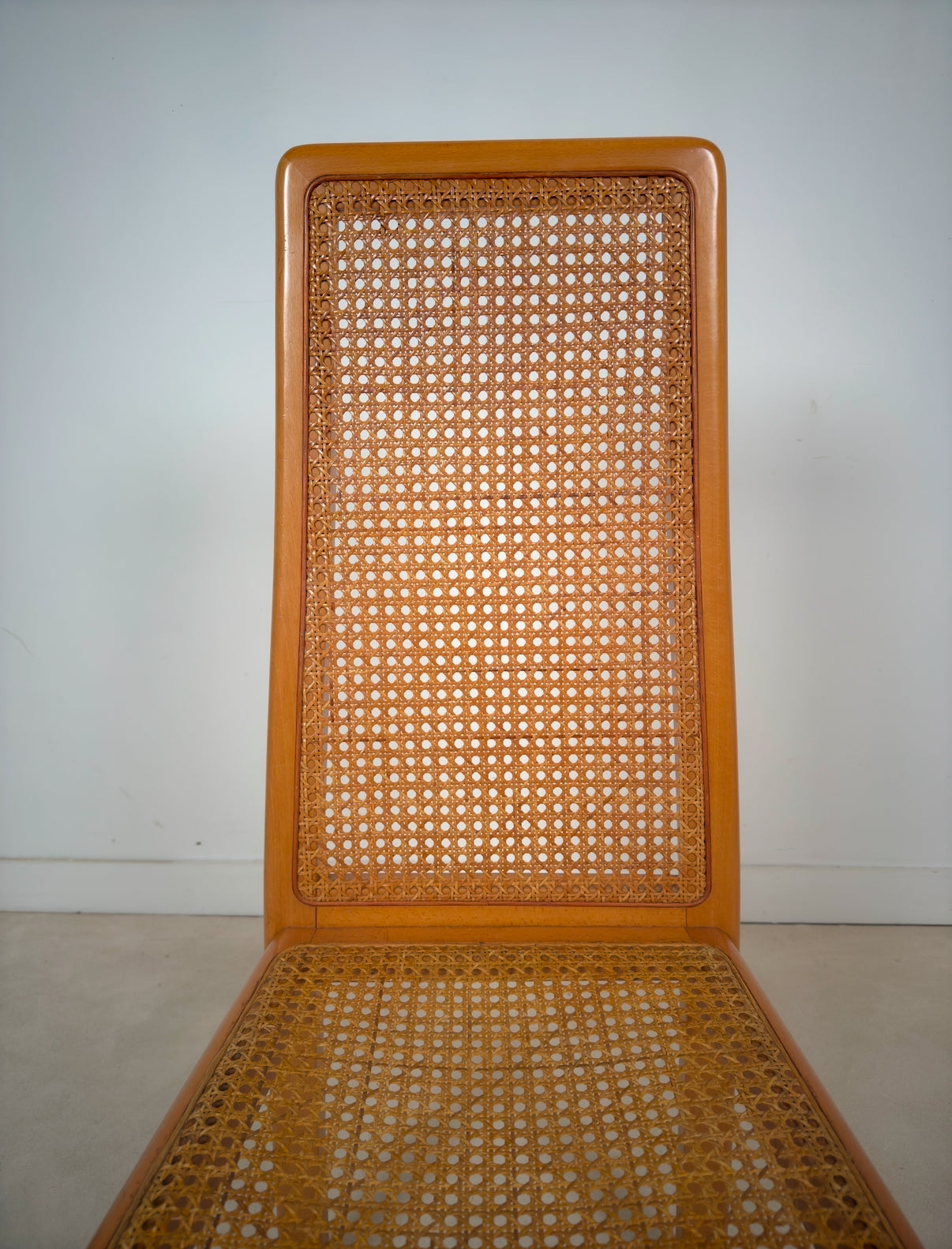 Ensemble de 6 chaises cannées italiennes