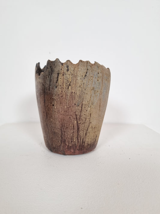 Vase brutaliste en grès