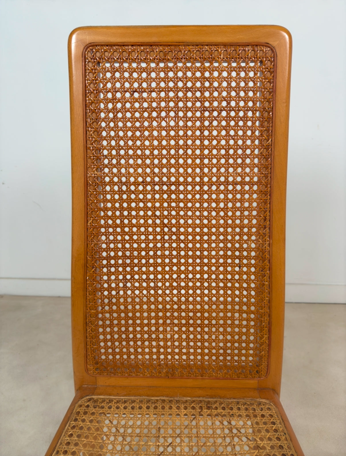 Ensemble de 6 chaises cannées italiennes