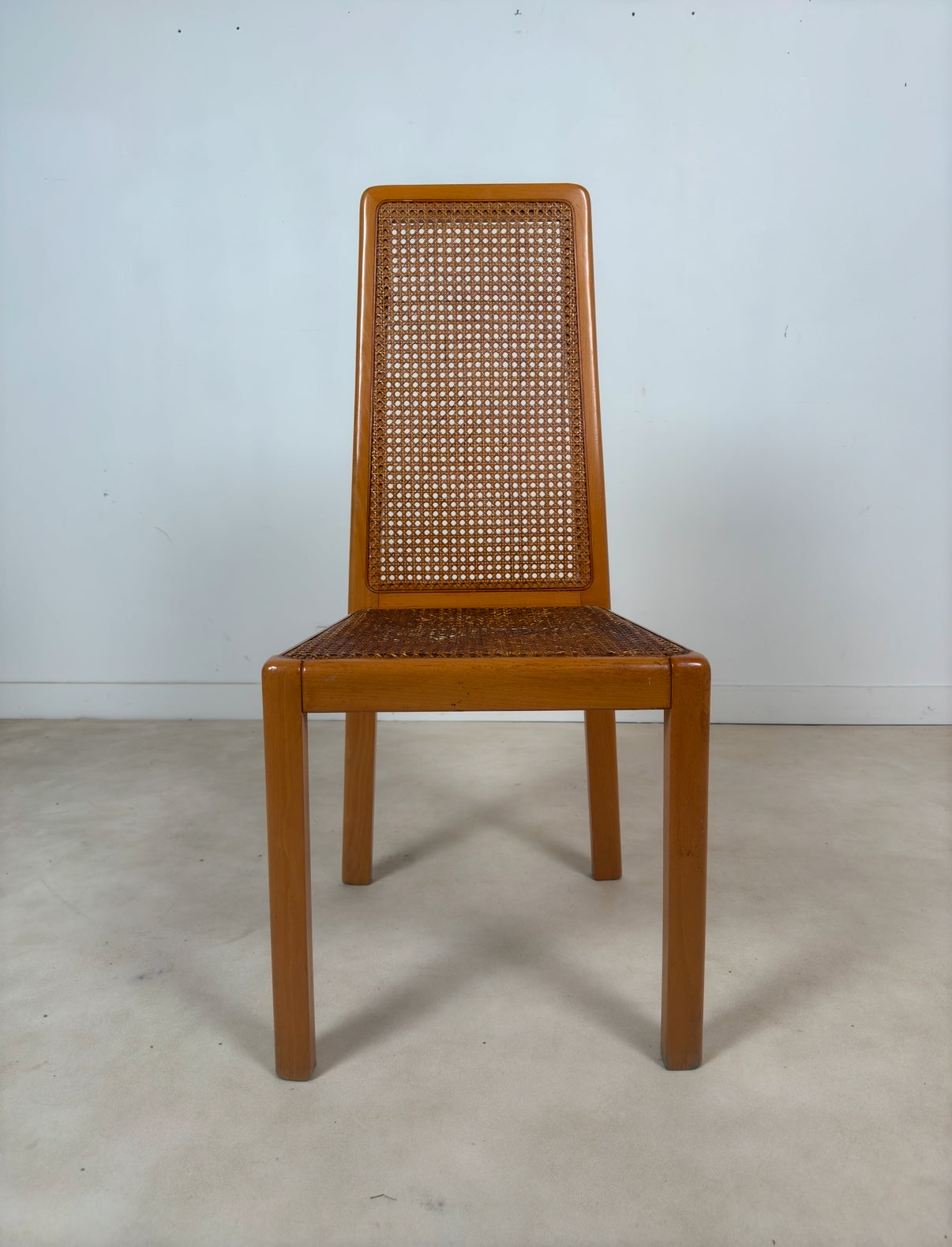Ensemble de 6 chaises cannées italiennes