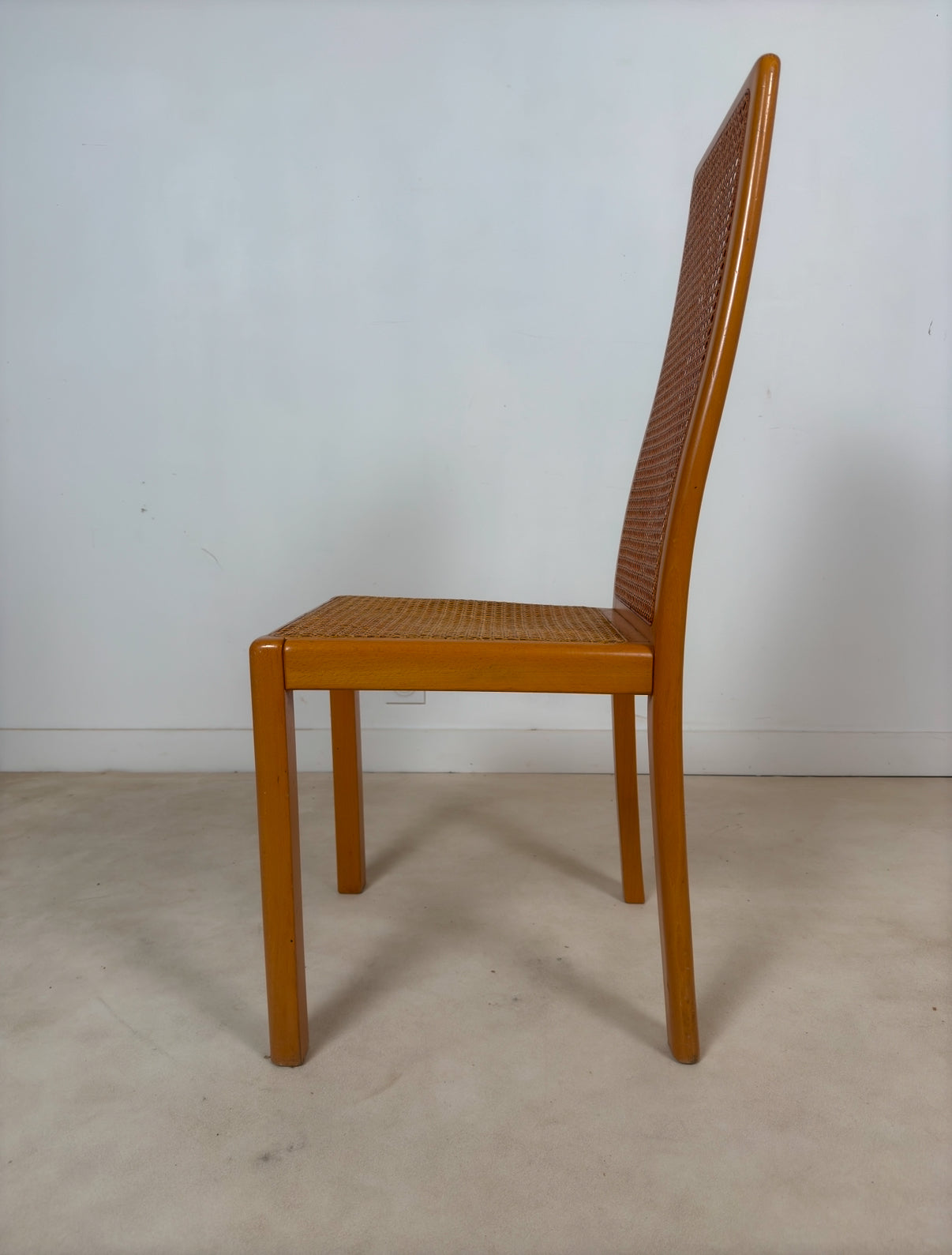 Ensemble de 6 chaises cannées italiennes
