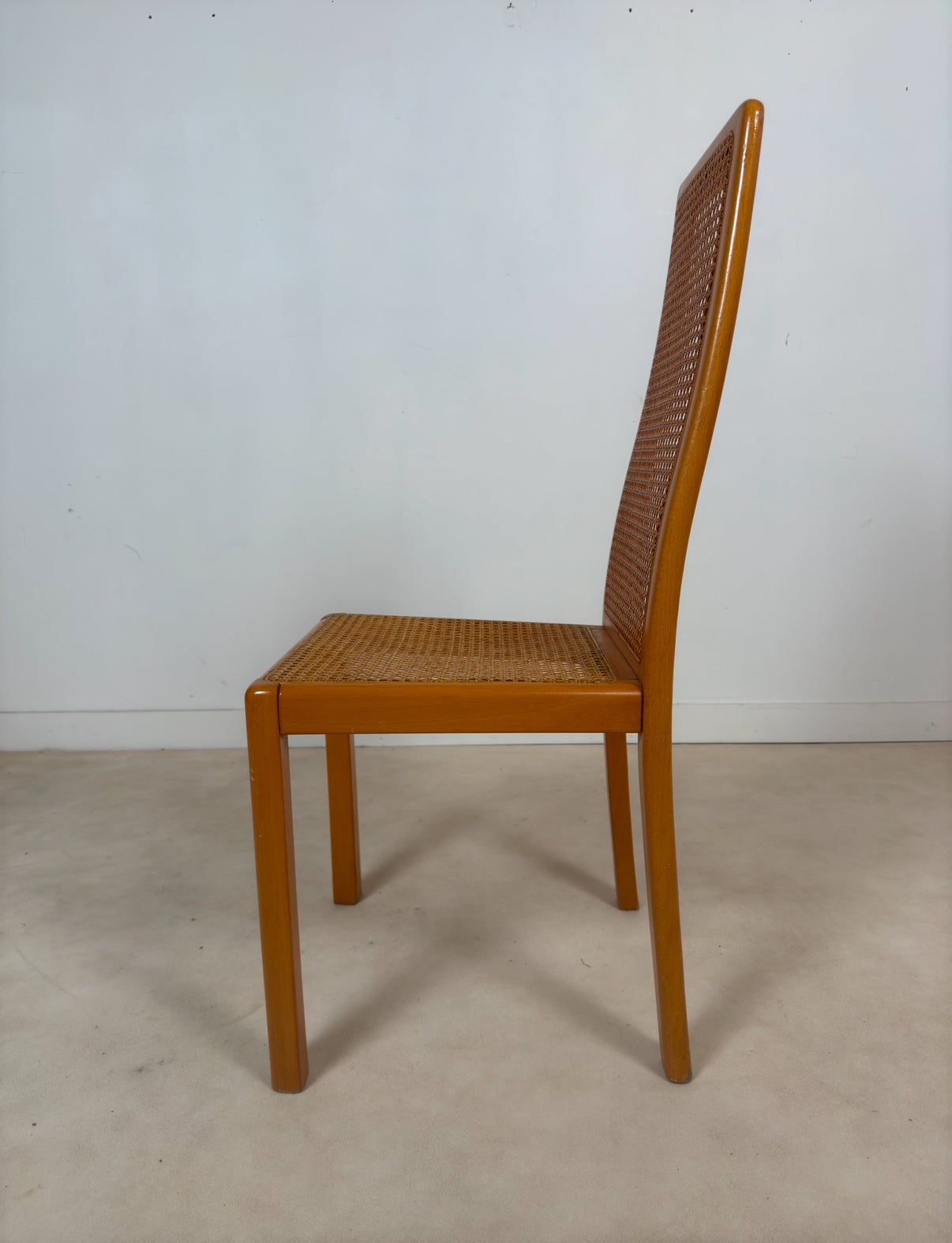 Ensemble de 6 chaises cannées italiennes