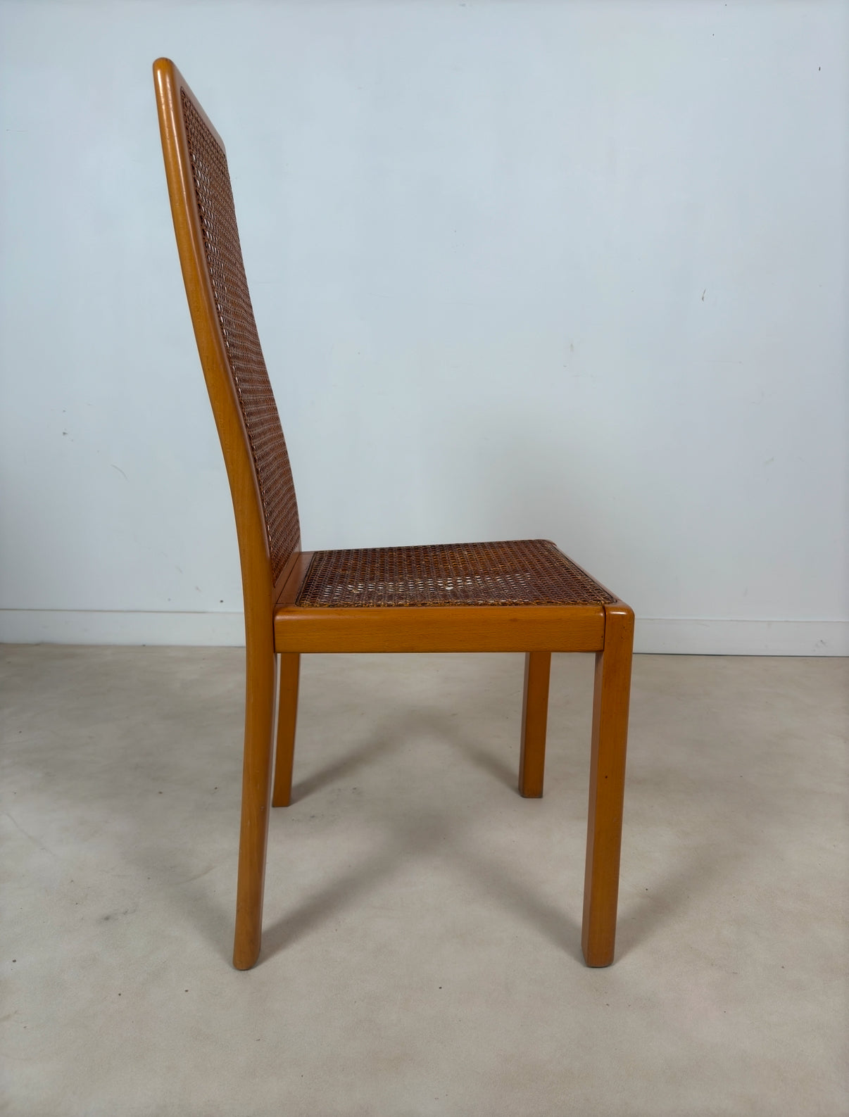 Ensemble de 6 chaises cannées italiennes