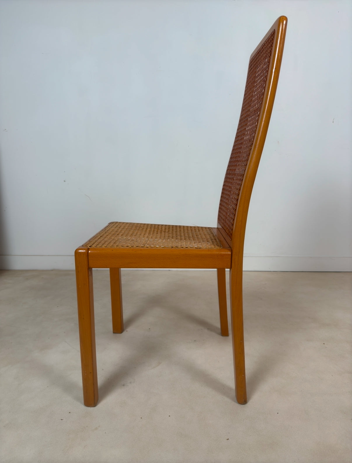 Ensemble de 6 chaises cannées italiennes