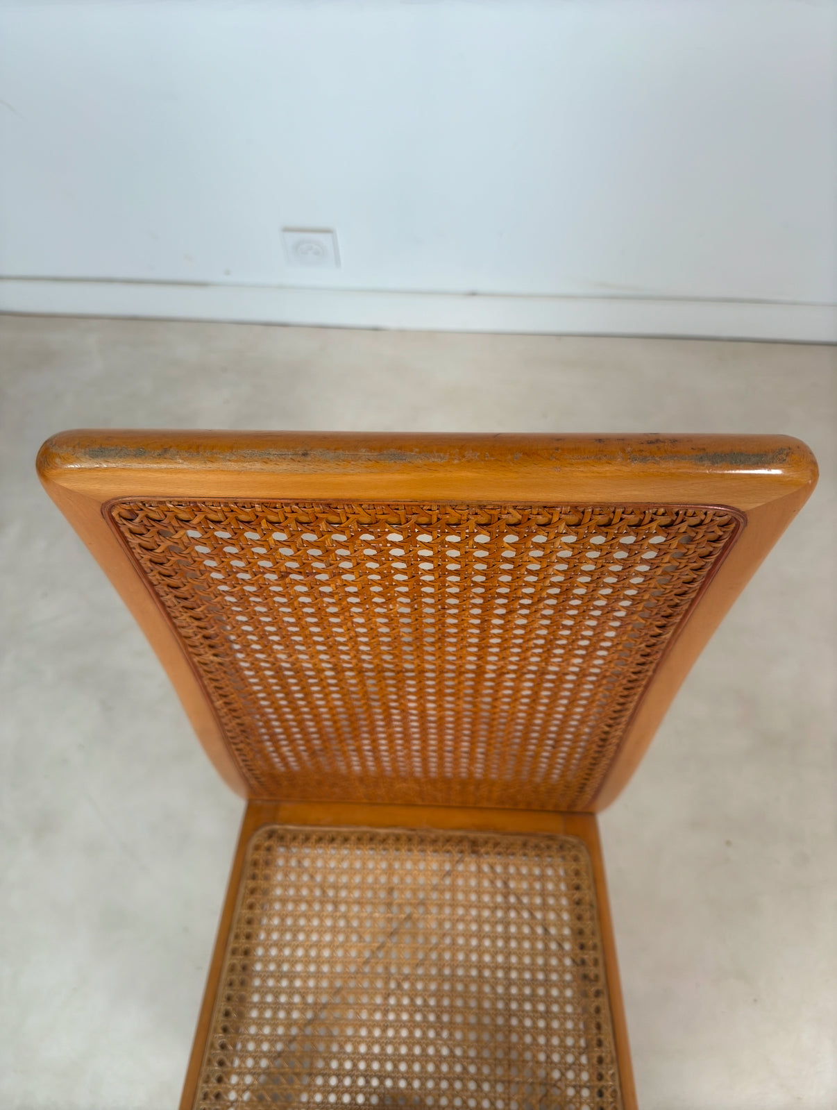 Ensemble de 6 chaises cannées italiennes