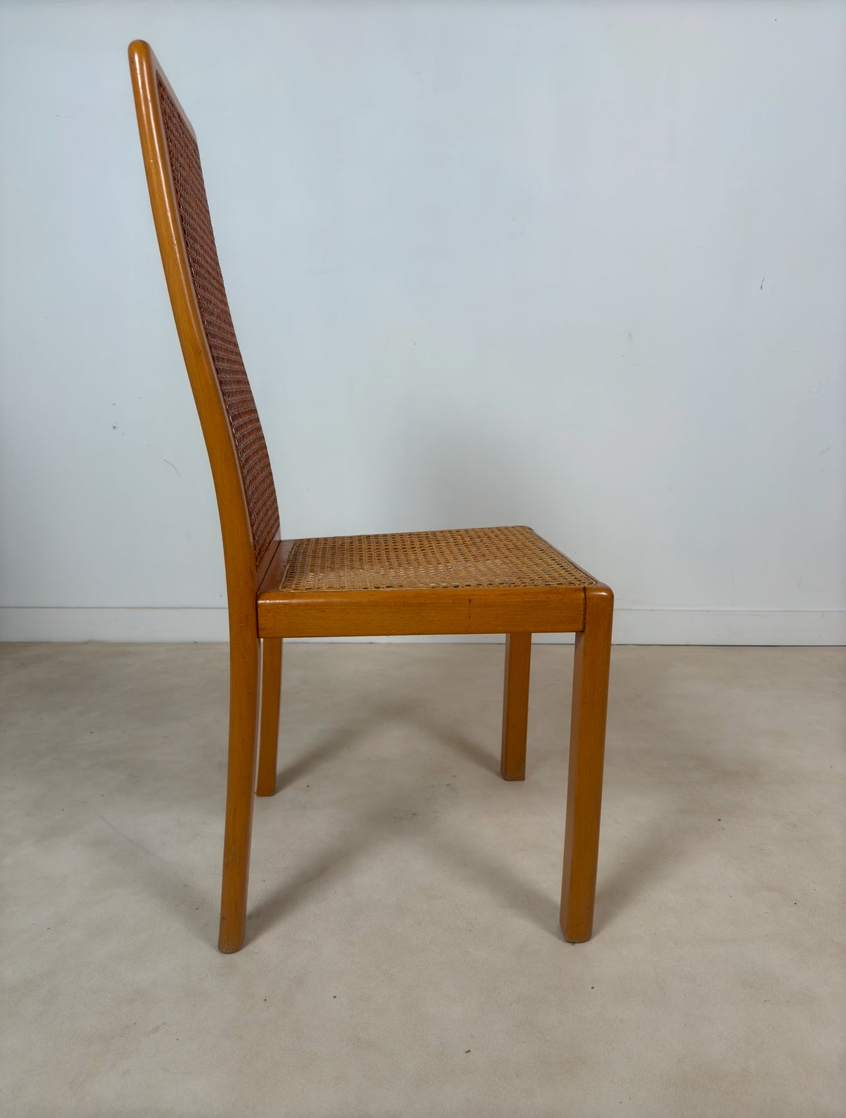 Ensemble de 6 chaises cannées italiennes