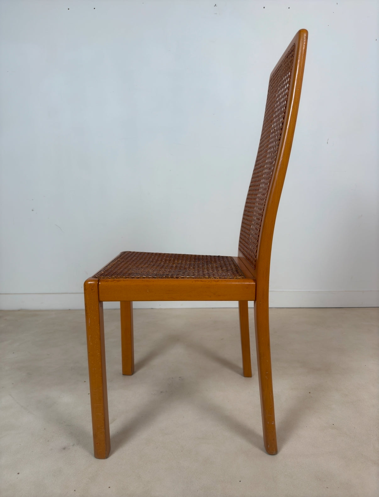Ensemble de 6 chaises cannées italiennes