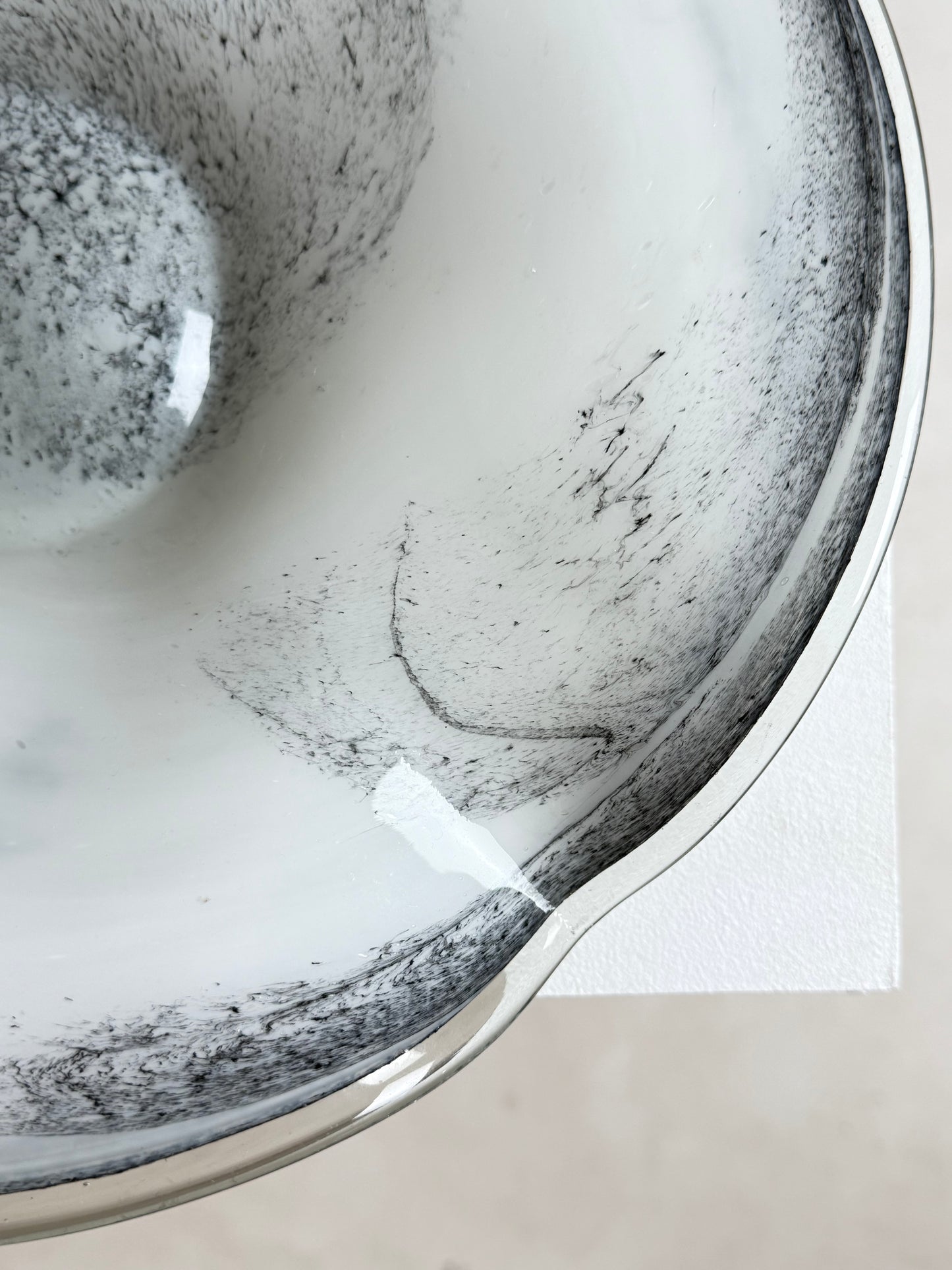 Grande coupe assiette en verre de Murano