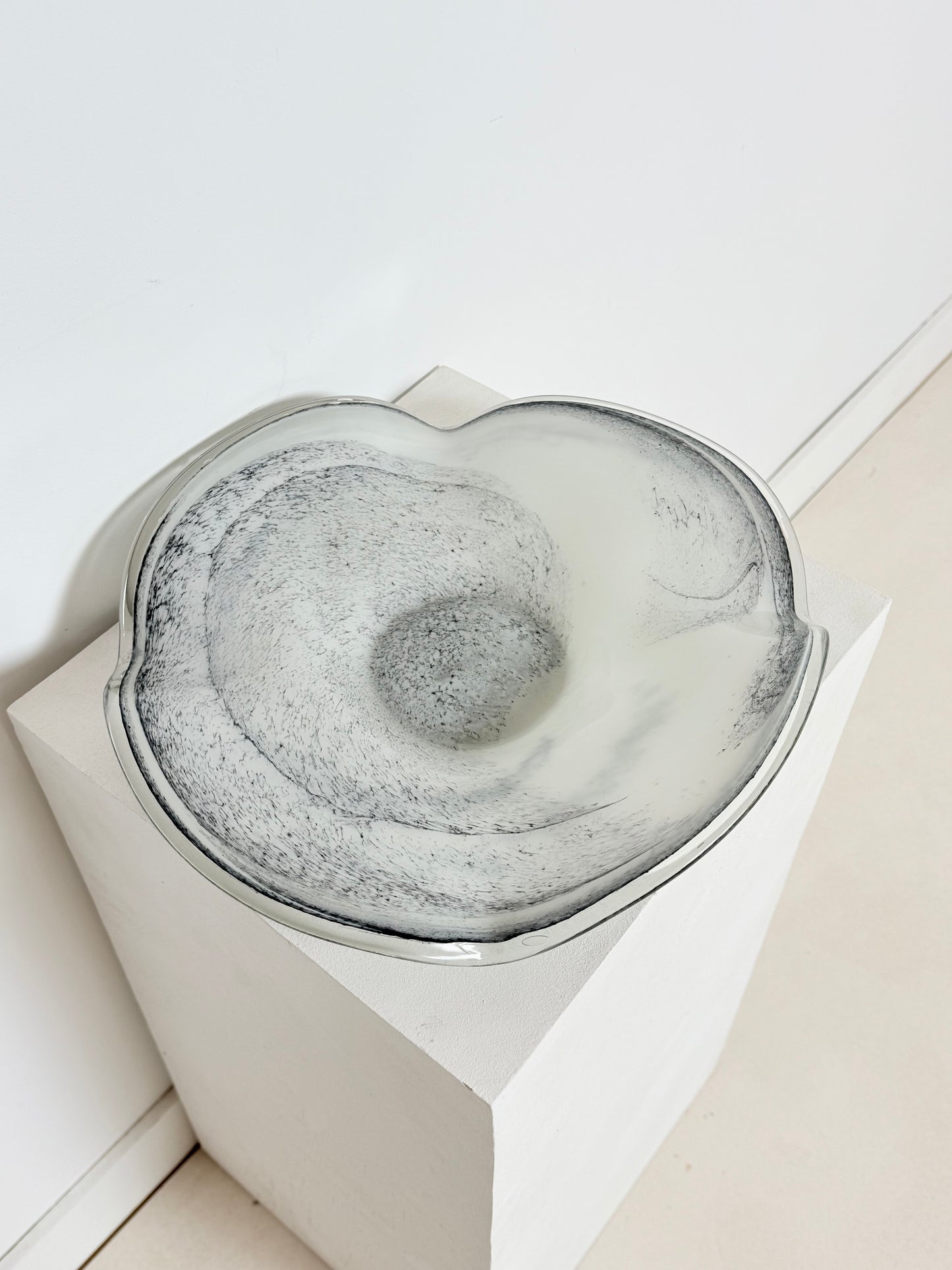 Grande coupe assiette en verre de Murano