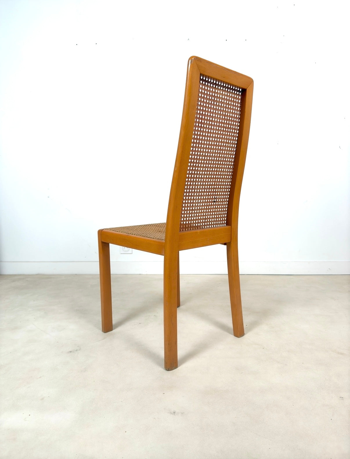 Ensemble de 6 chaises cannées italiennes