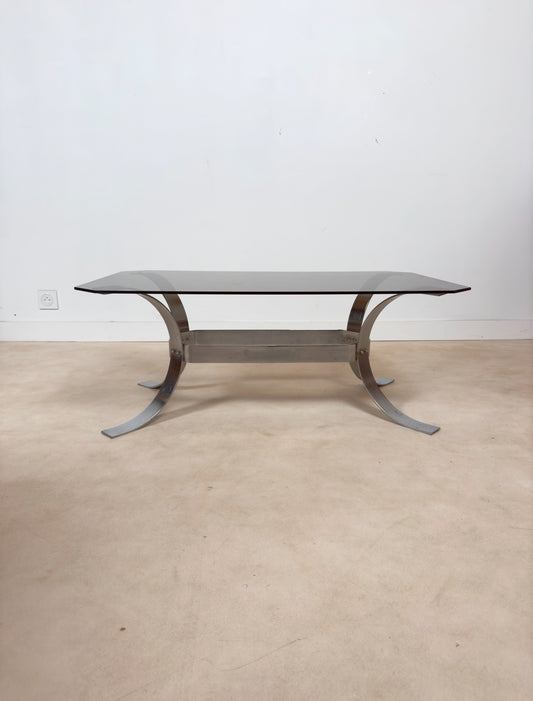 Table basse chromée