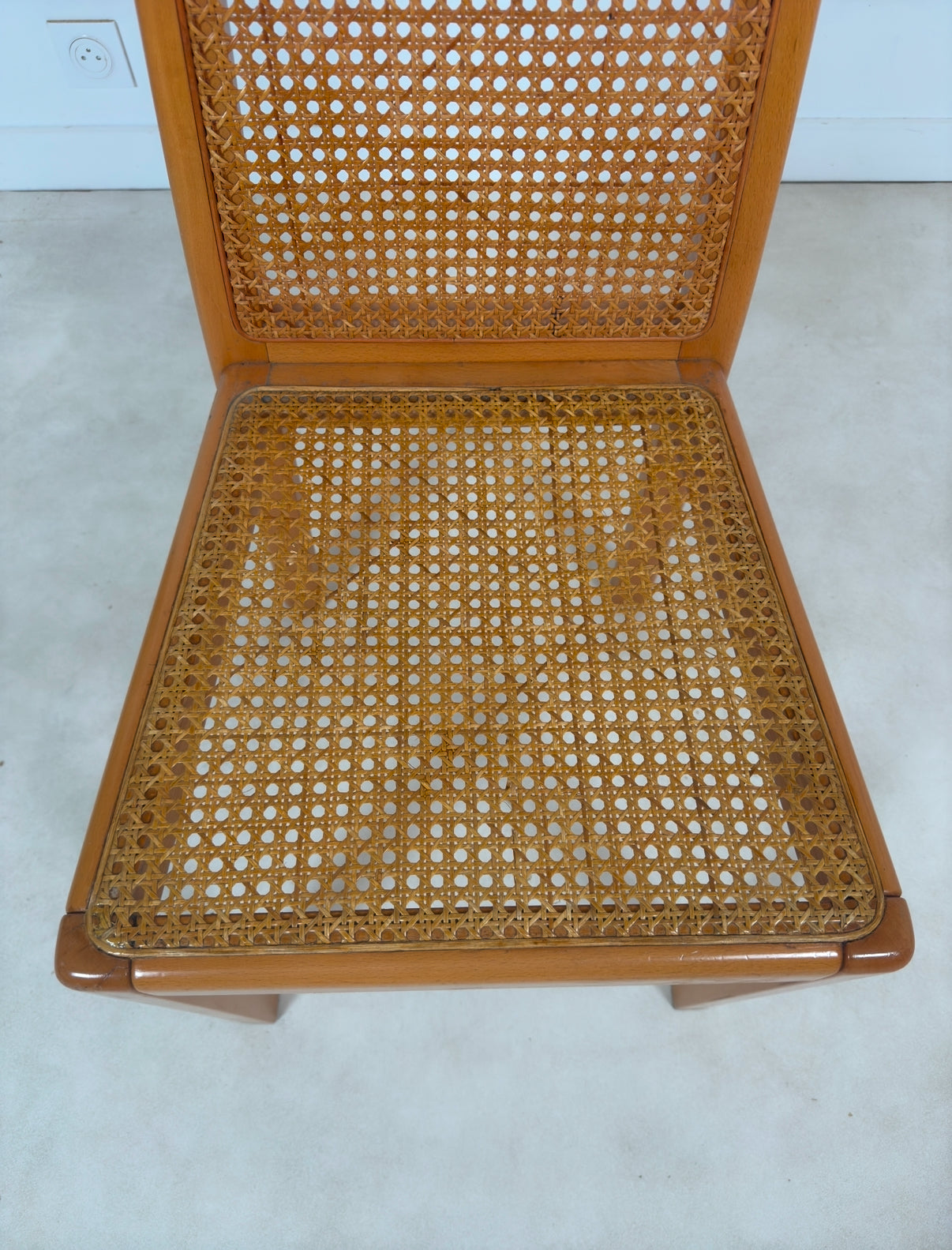 Ensemble de 6 chaises cannées italiennes