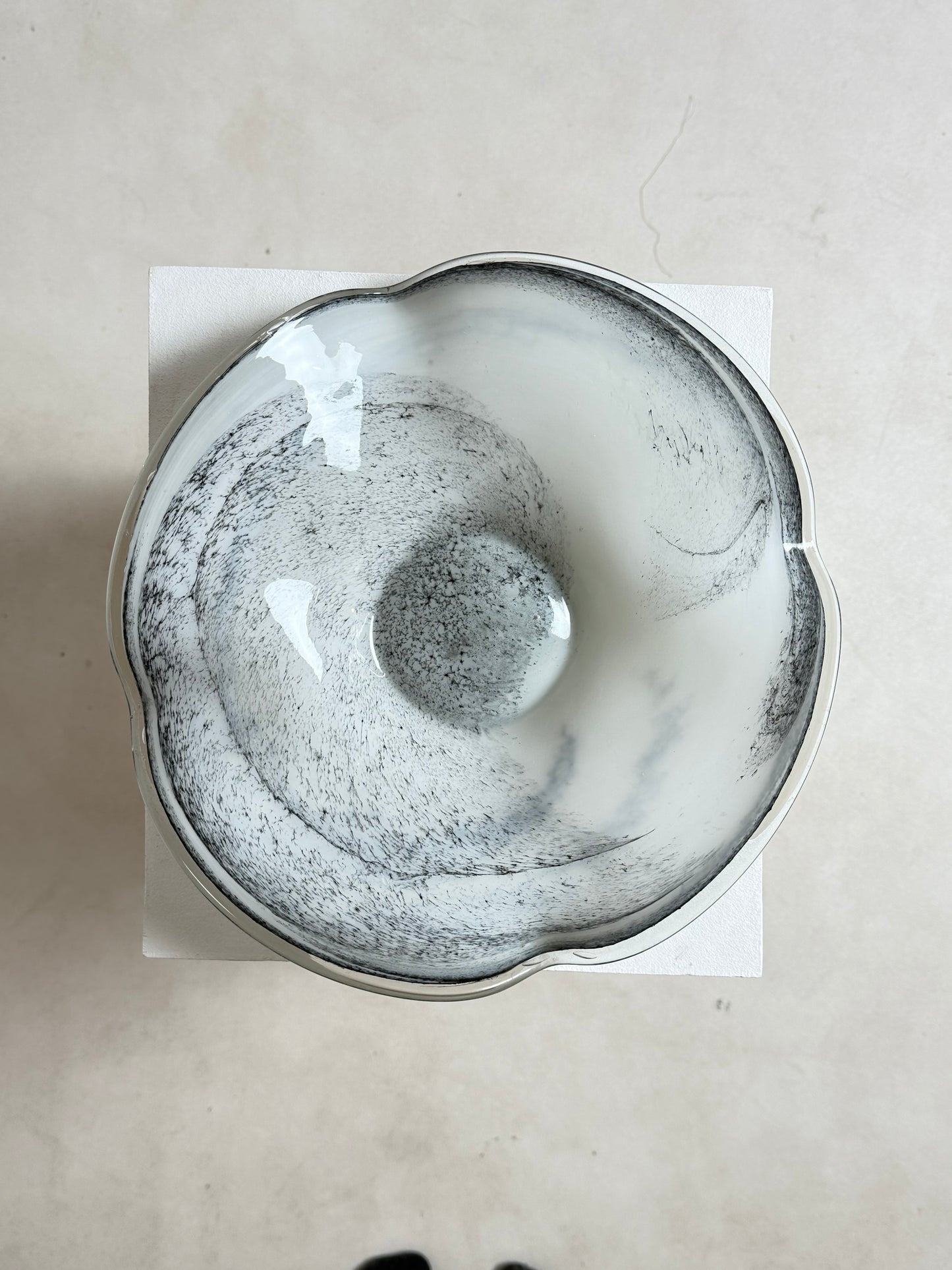 Grande coupe assiette en verre de Murano
