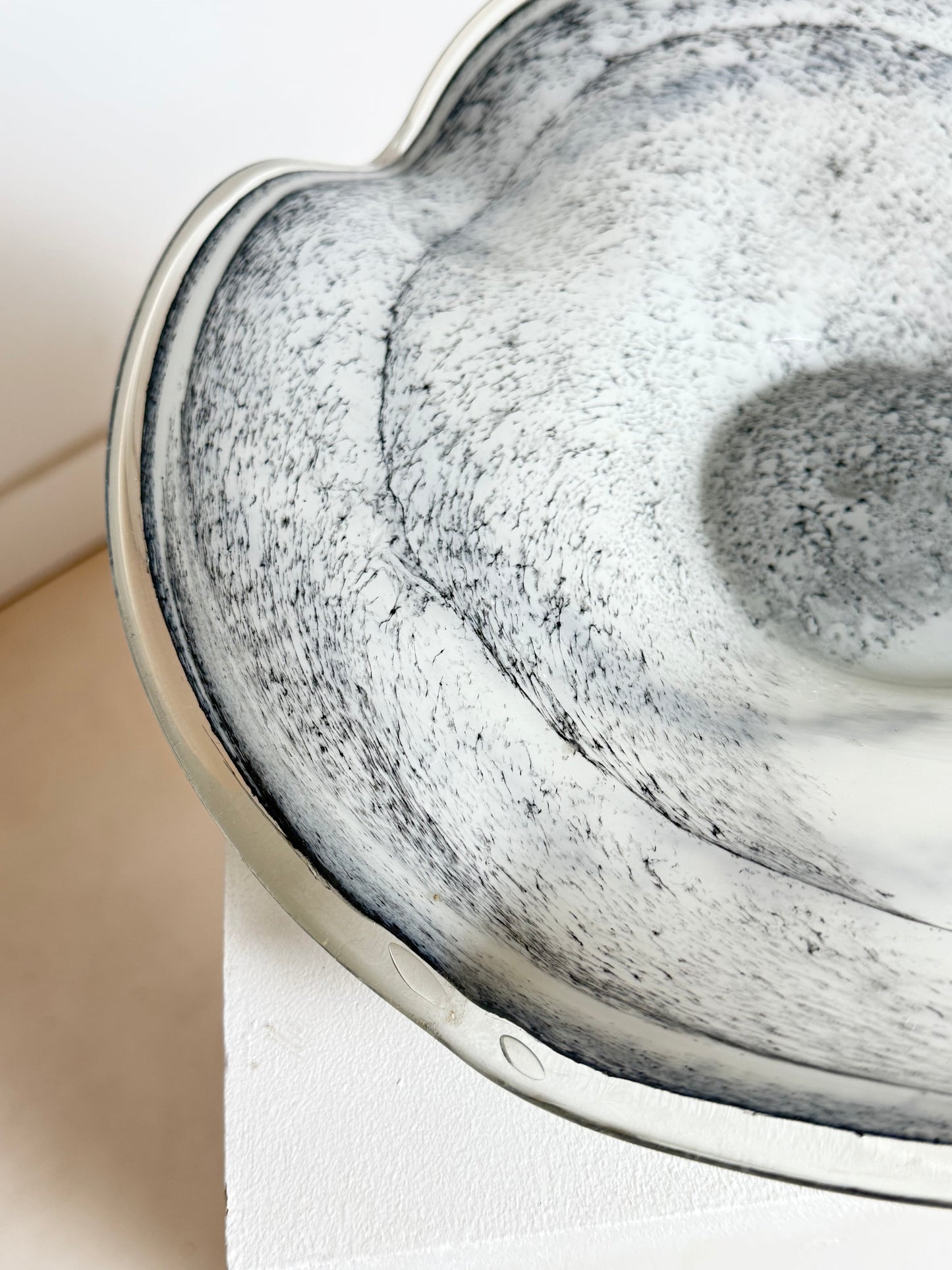 Grande coupe assiette en verre de Murano