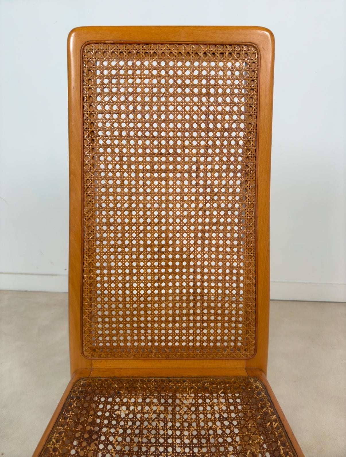Ensemble de 6 chaises cannées italiennes
