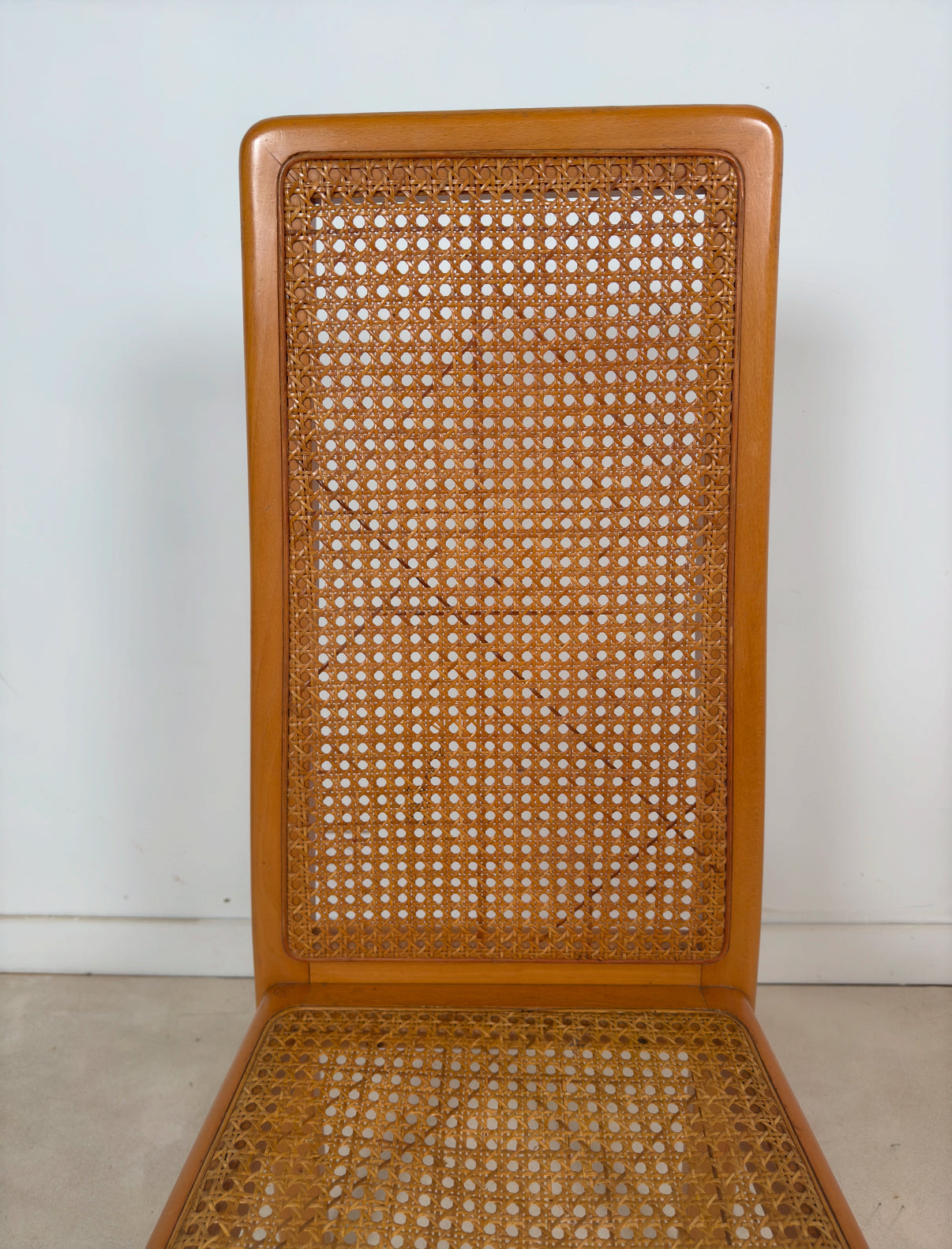 Ensemble de 6 chaises cannées italiennes
