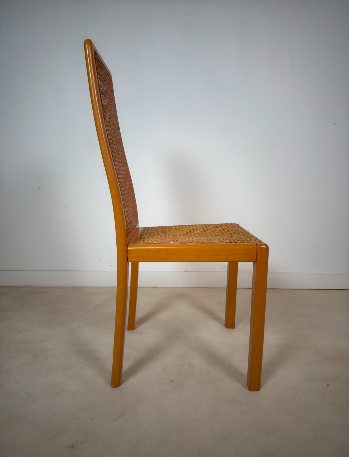 Ensemble de 6 chaises cannées italiennes