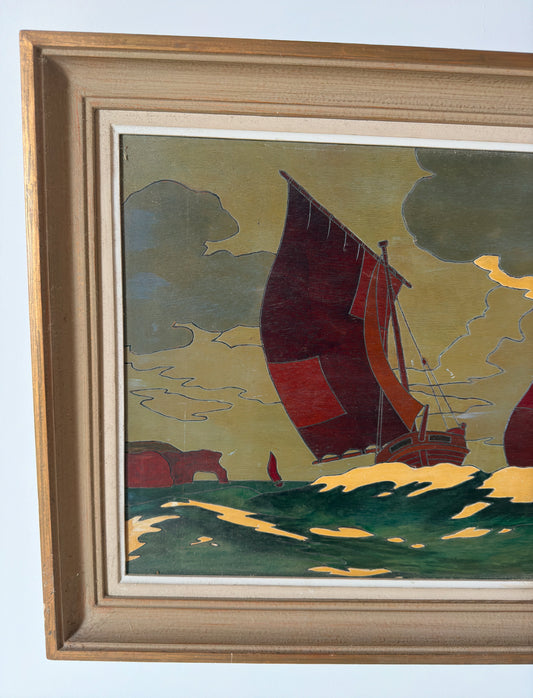 Tableau en bois gravé par Paul Hervieu