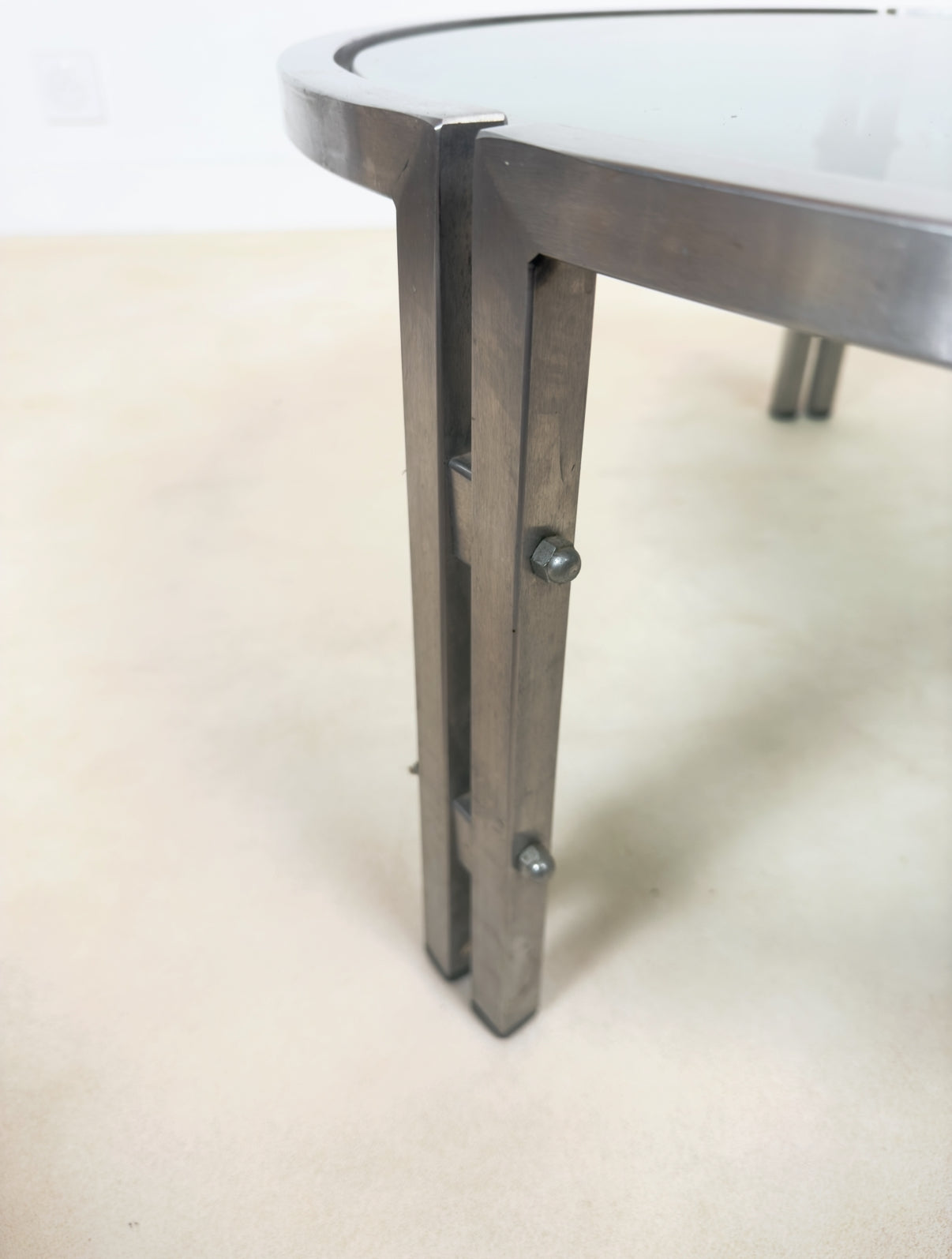 Table basse chromée