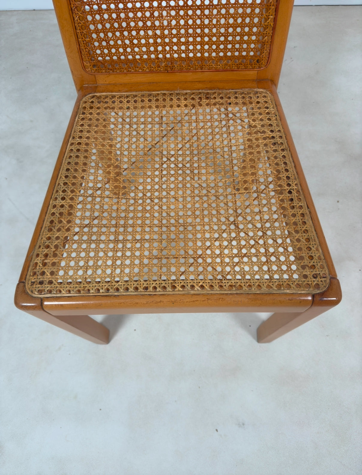 Ensemble de 6 chaises cannées italiennes