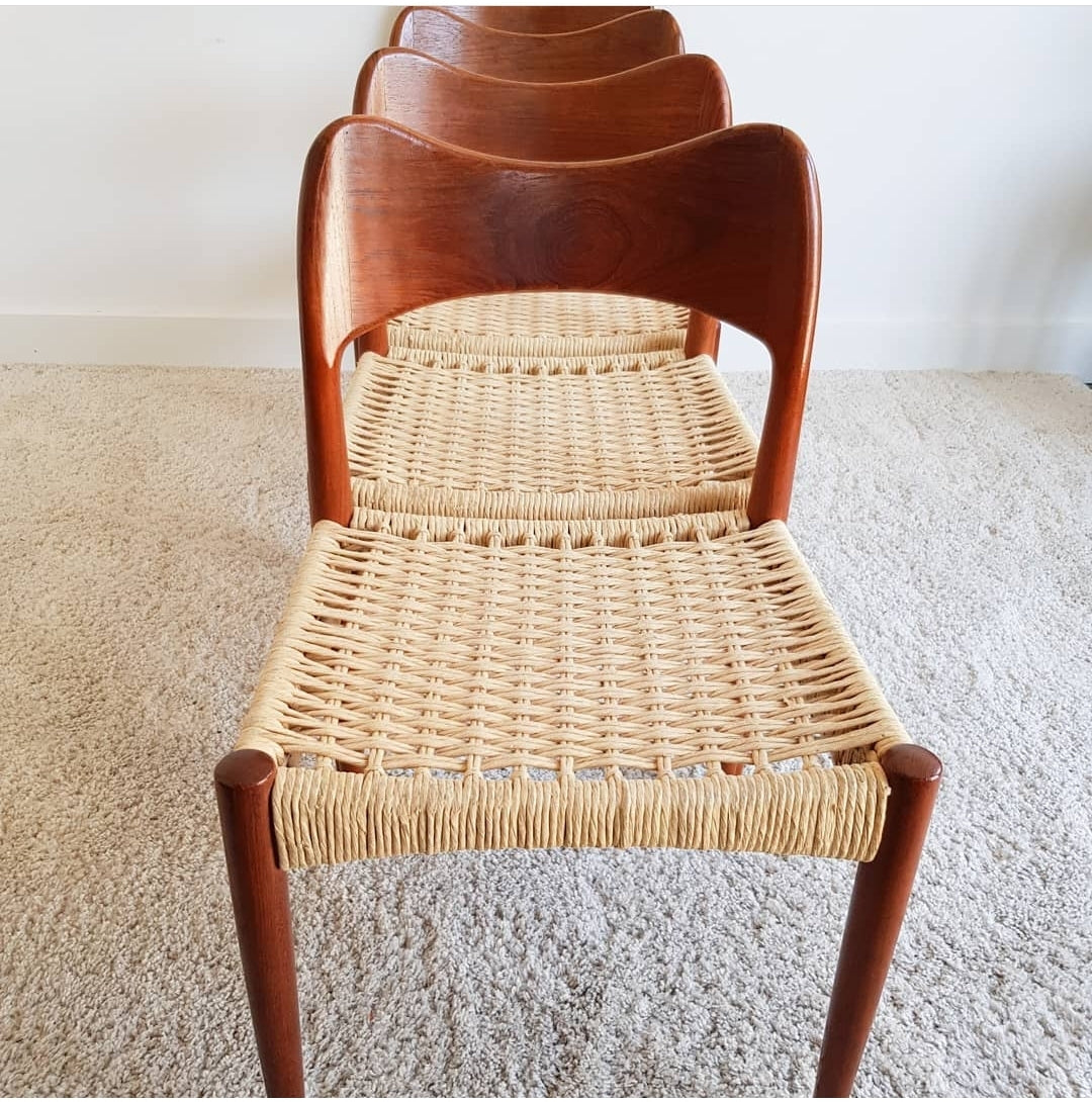 4 chaises par Arne Hovmand Olsen. 1960