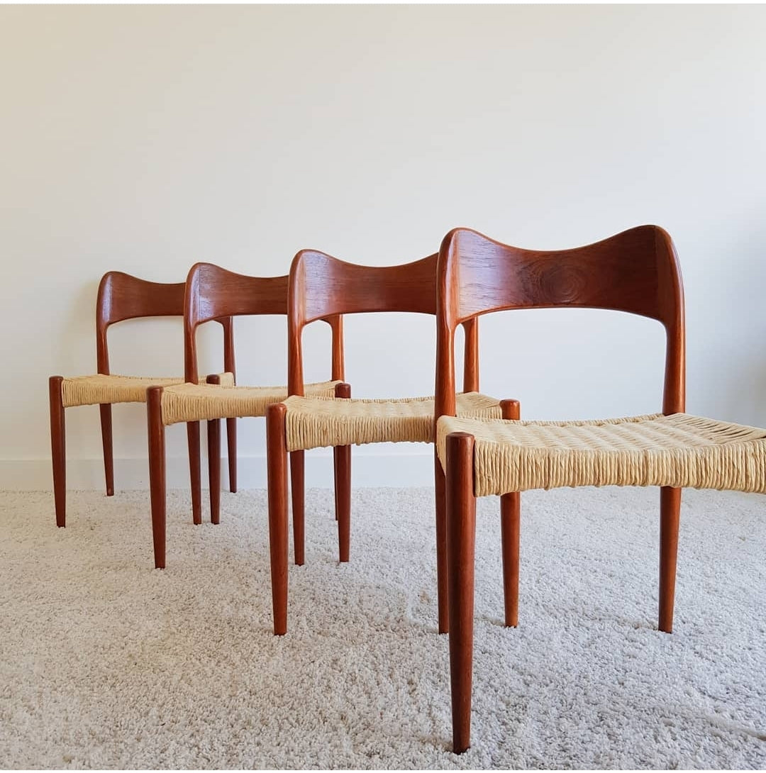 4 chaises par Arne Hovmand Olsen. 1960