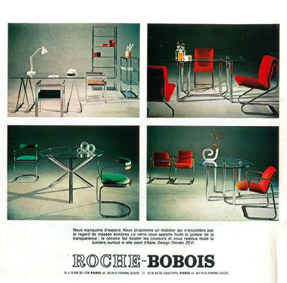 Ensemble de 5 chaises par Renato Zevi pour Roche & Bobois