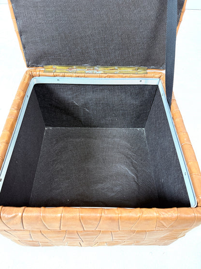 Pouf coffre de rangement style De Sede