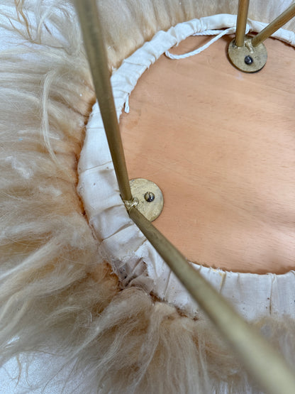 Tabouret fourrure véritable