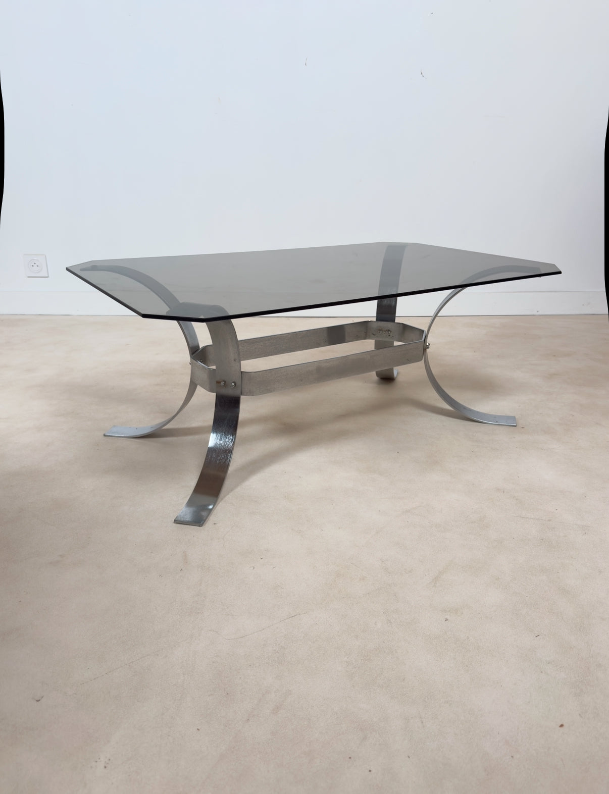 Table basse chromée