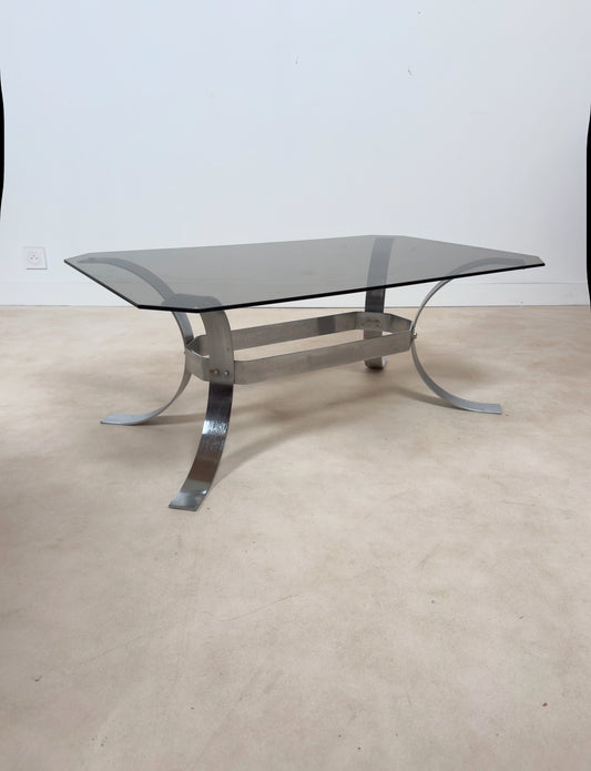 Table basse chromée