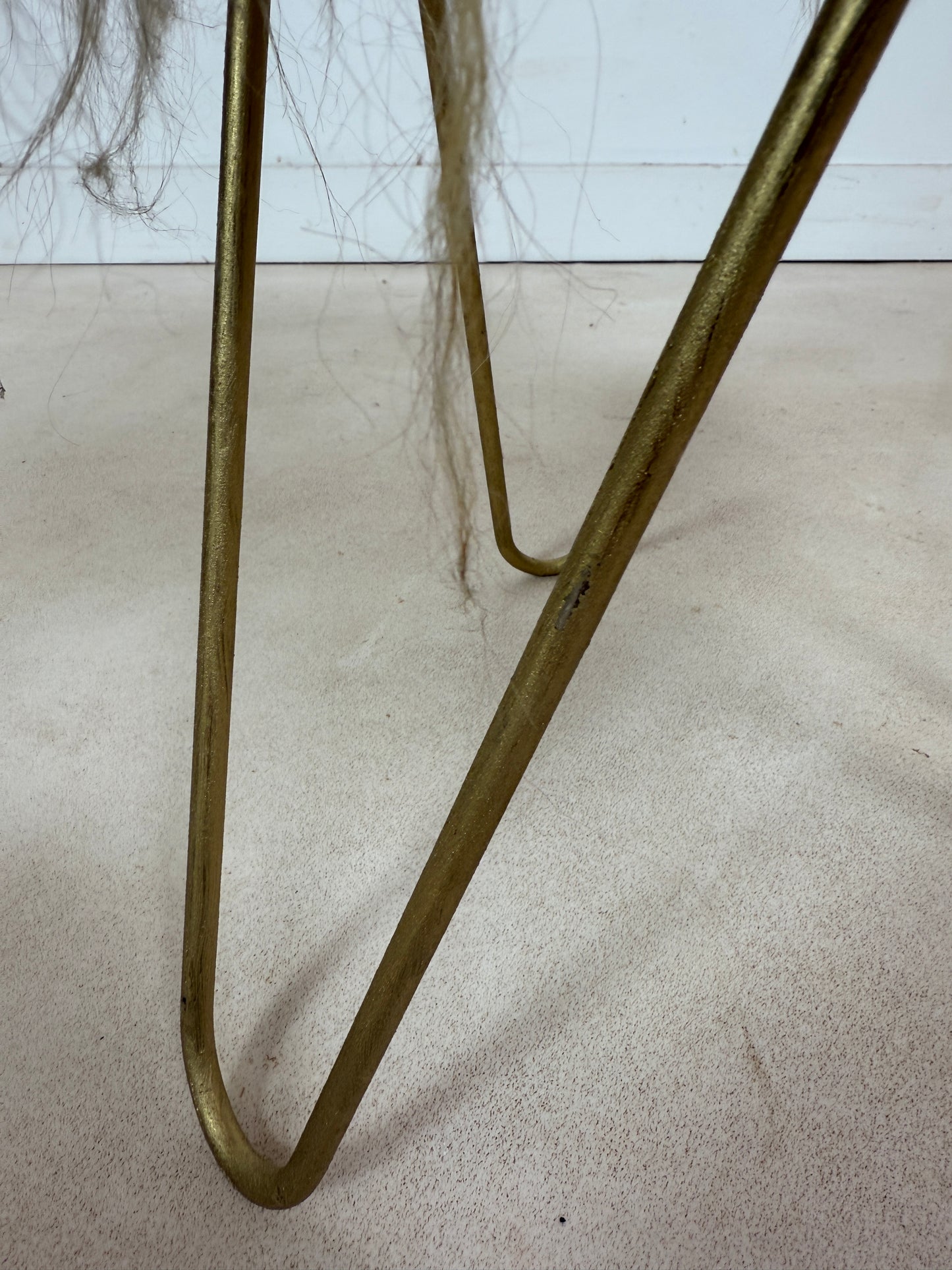 Tabouret fourrure véritable