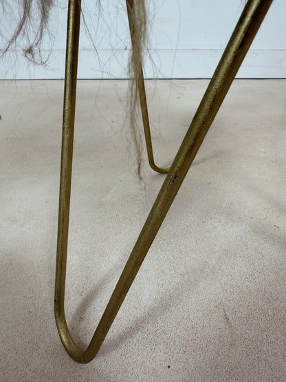 Tabouret fourrure véritable