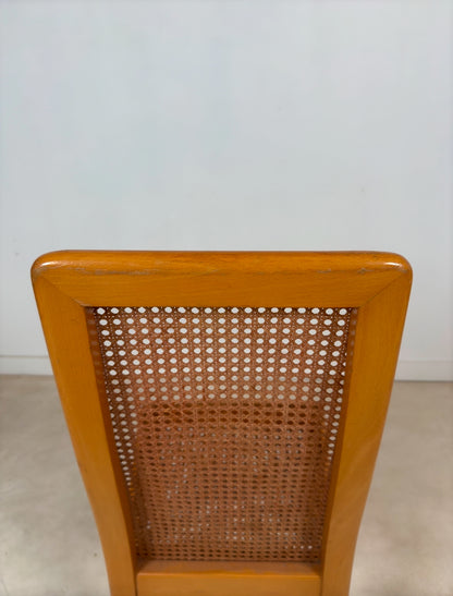 Ensemble de 6 chaises cannées italiennes