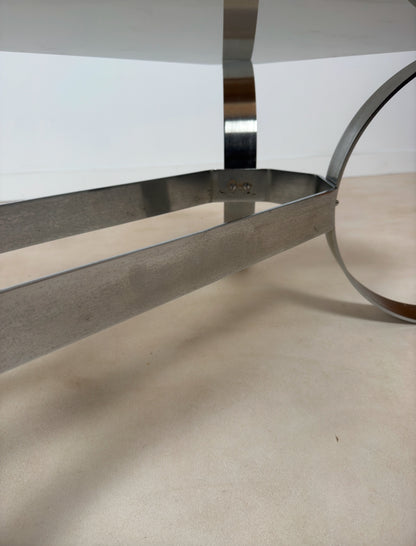 Table basse chromée