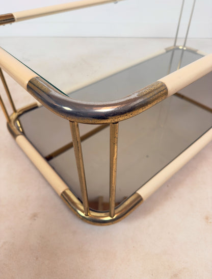 Table basse en métal laqué Hollywood Regency