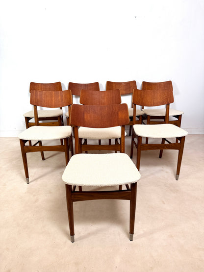 Ensemble de 4 chaises scandinaves en teck