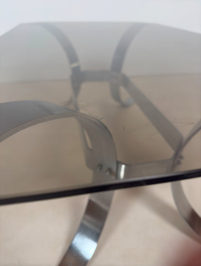 Table basse chromée