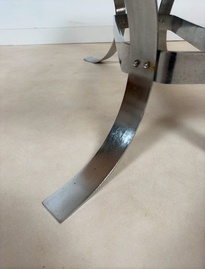 Table basse chromée