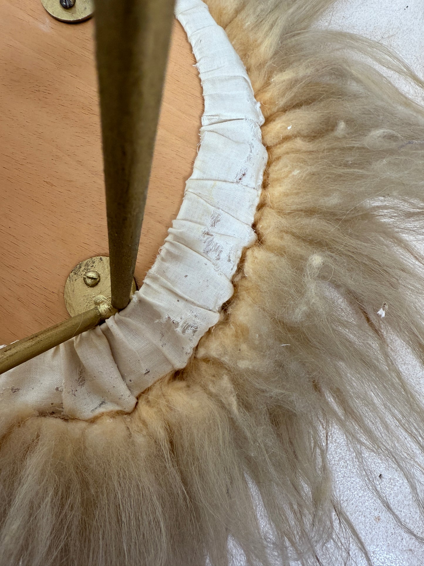 Tabouret fourrure véritable