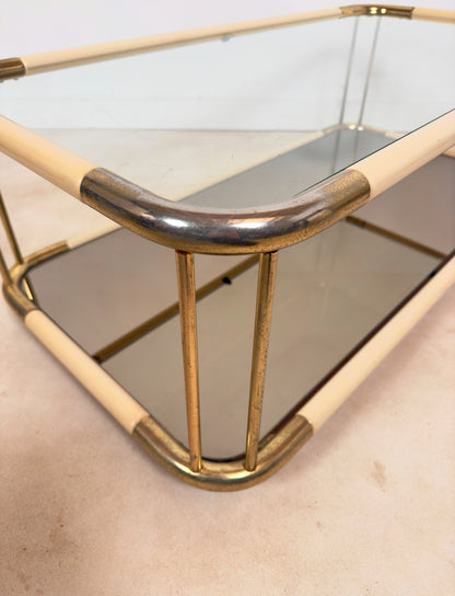 Table basse en métal laqué Hollywood Regency