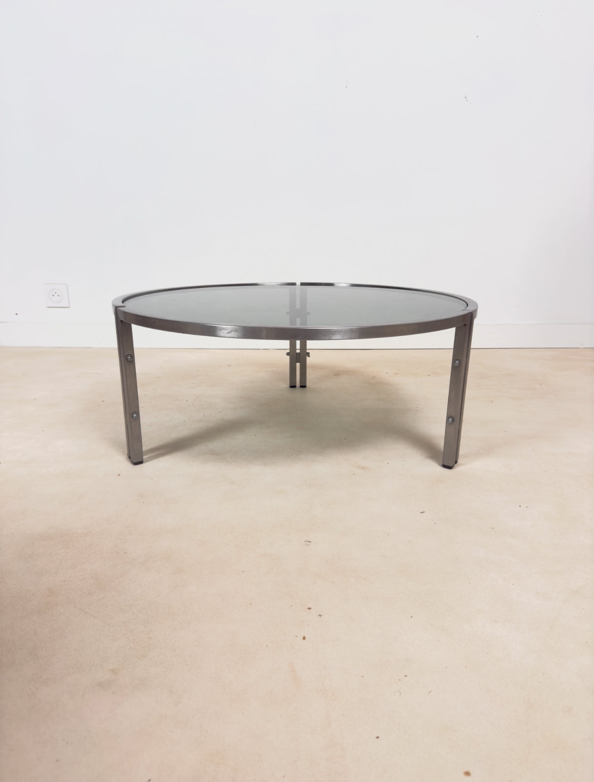Table basse chromée