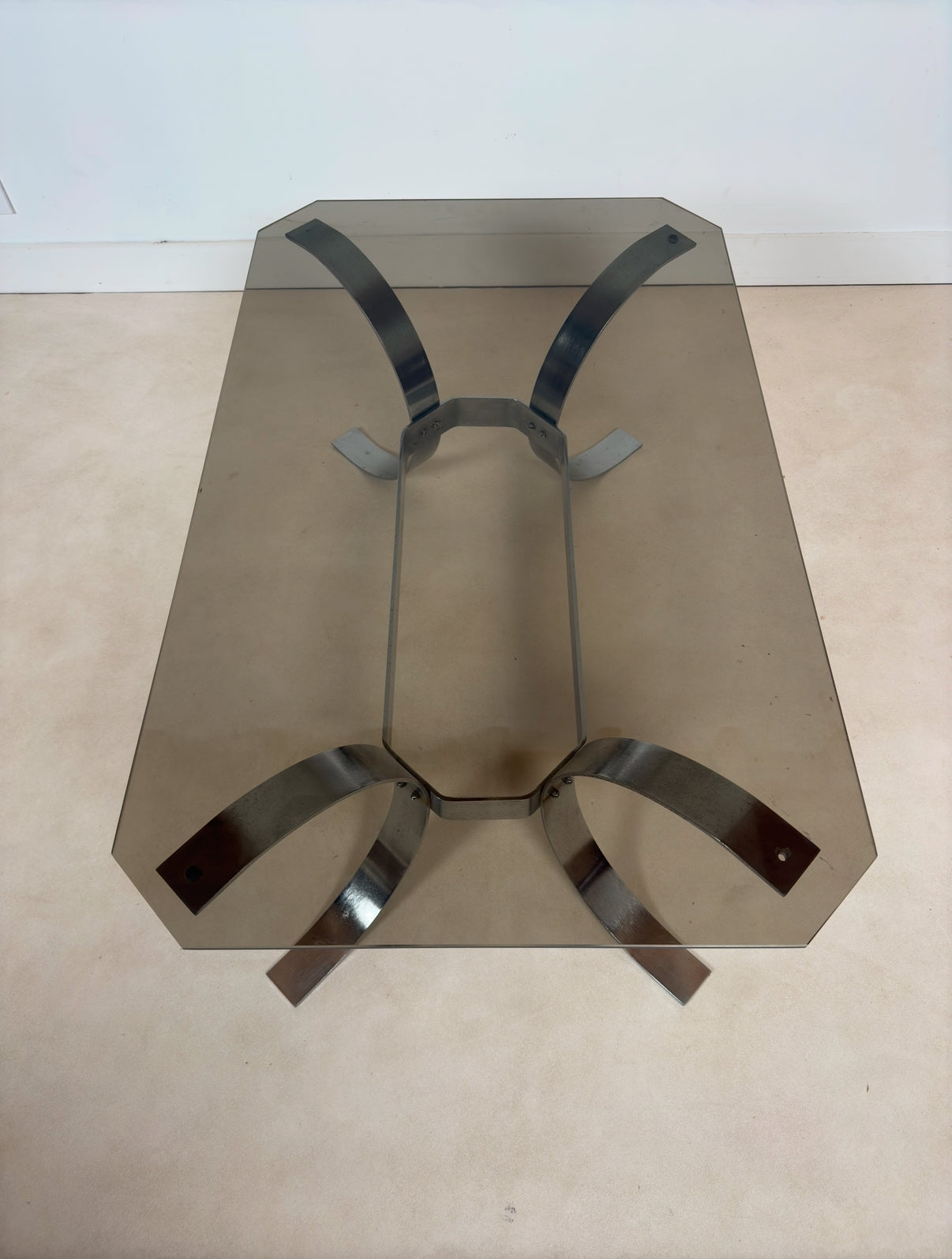 Table basse chromée