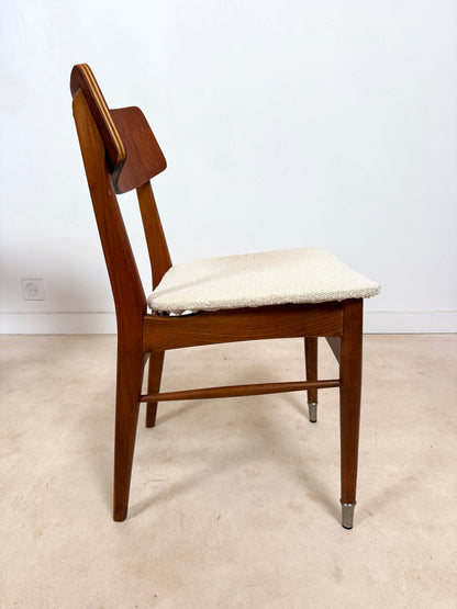 Ensemble de 4 chaises scandinaves en teck