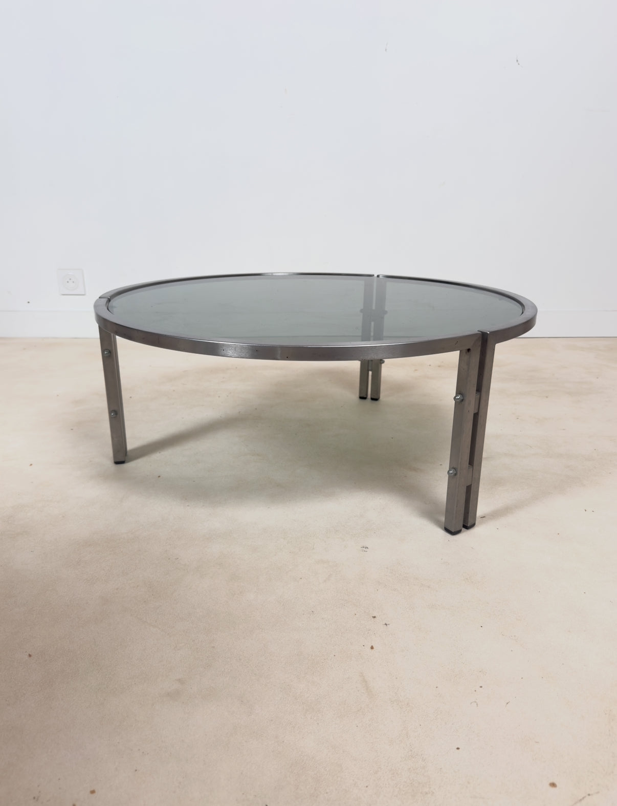 Table basse chromée