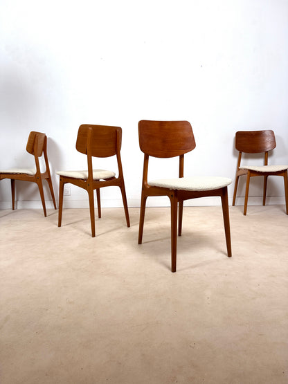 Ensemble de 4 chaises des années 60