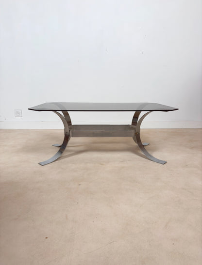 Table basse chromée