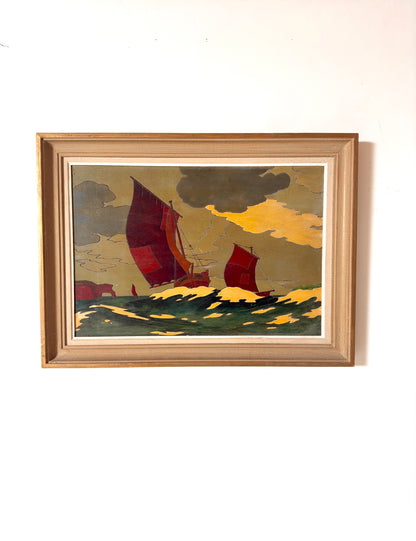 Tableau en bois gravé par Paul Hervieu