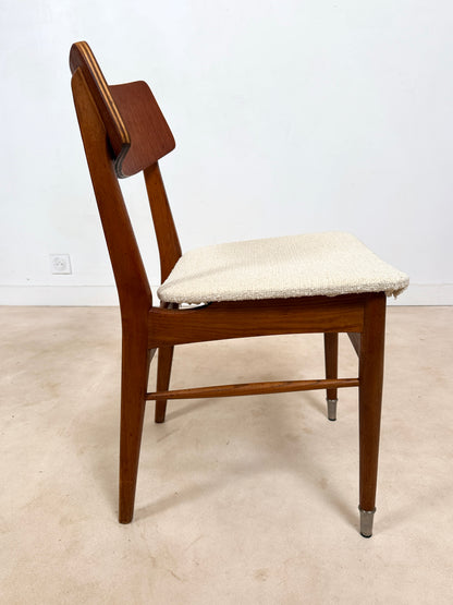 Ensemble de 4 chaises scandinaves en teck